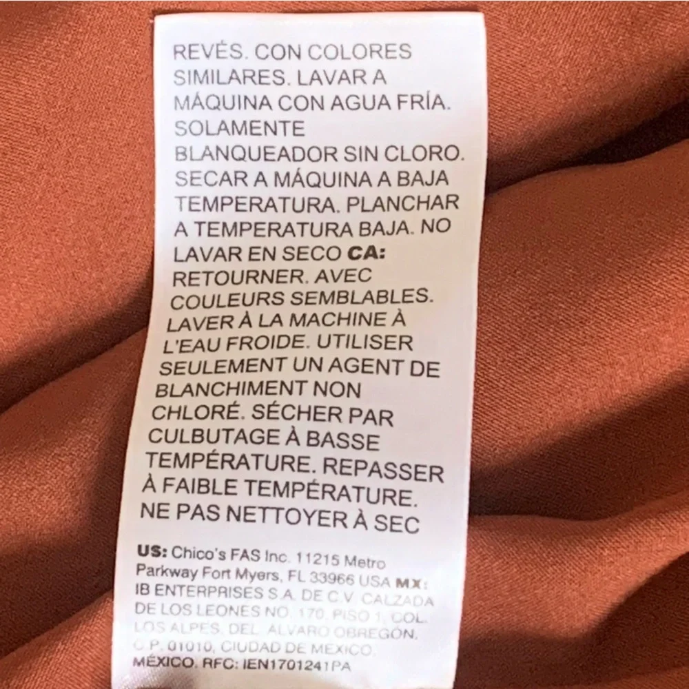 CHICO’S Faux Suede Long Double-Zip Moto Jacket Whiskey color size 2X GORGEOUS - Picture 9 of 16